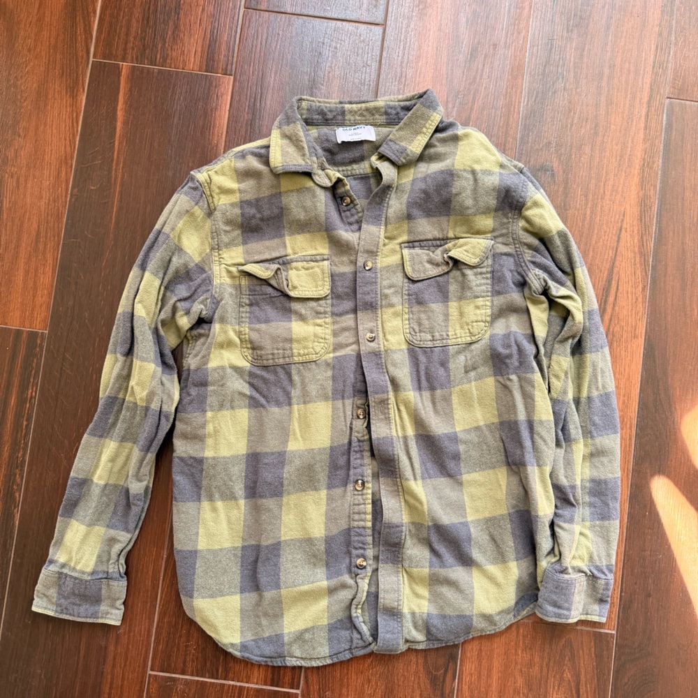 Camo Green Button Up